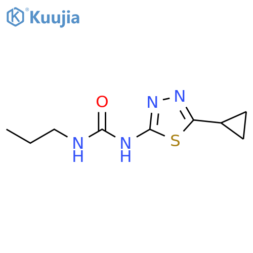 1-(5-cyclopropyl-1,3,4-thiadiazol-2-yl)-3-propylurea structure