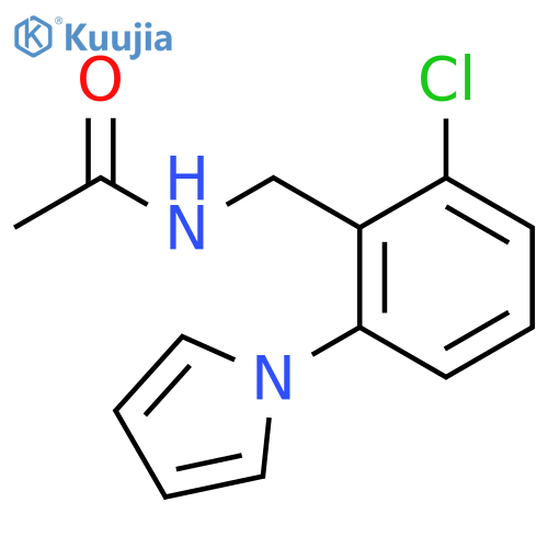 N-{[2-chloro-6-(1H-pyrrol-1-yl)phenyl]methyl}acetamide structure