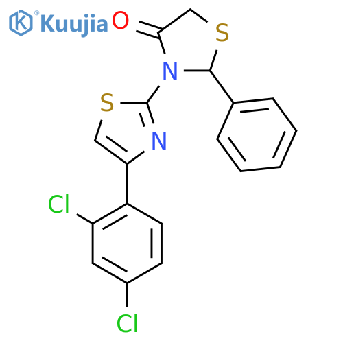 3-[4-(2,4-Dichlorophenyl)-1,3-thiazol-2-yl]-2-phenyl-1,3-thiazolidin-4-one structure