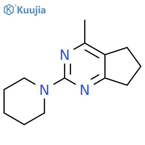 1-{4-methyl-5H,6H,7H-cyclopenta[d]pyrimidin-2-yl}piperidine structure