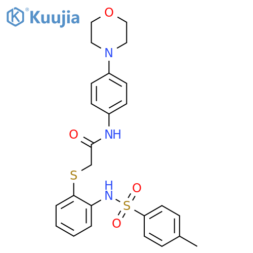 2-{[2-(4-methylbenzenesulfonamido)phenyl]sulfanyl}-N-[4-(morpholin-4-yl)phenyl]acetamide structure