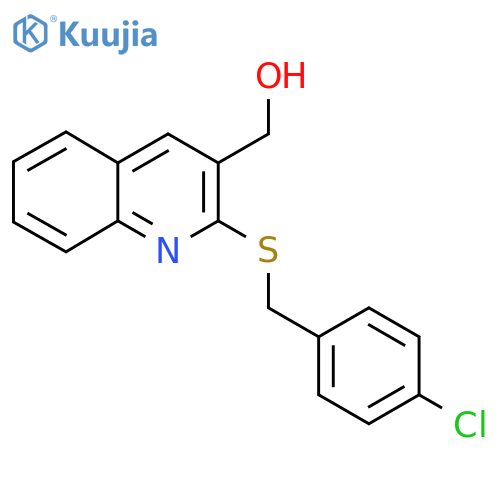 (2-{[(4-chlorophenyl)methyl]sulfanyl}quinolin-3-yl)methanol structure