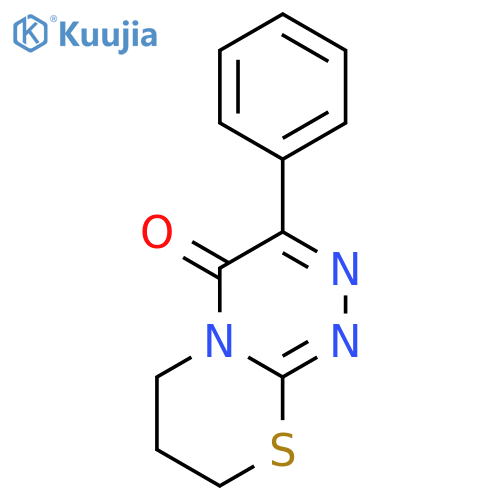 4H,6H-[1,3]Thiazino[2,3-c][1,2,4]triazin-4-one, 7,8-dihydro-3-phenyl- structure