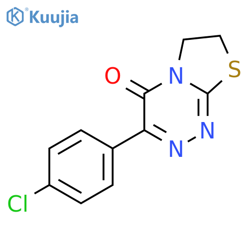 4H-Thiazolo[2,3-c][1,2,4]triazin-4-one, 3-(4-chlorophenyl)-6,7-dihydro- structure