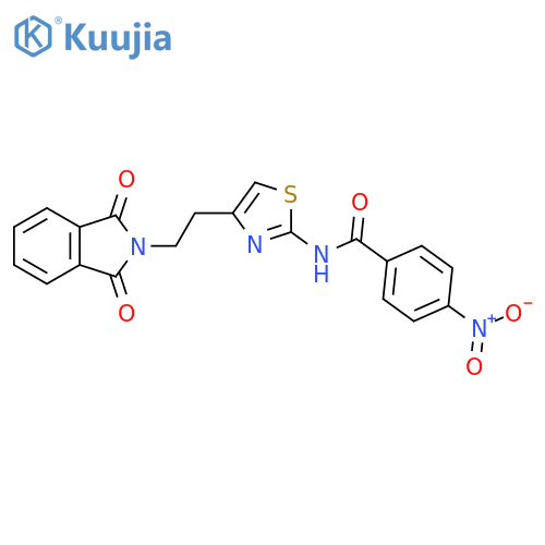 N-{4-[2-(1,3-dioxo-2,3-dihydro-1H-isoindol-2-yl)ethyl]-1,3-thiazol-2-yl}-4-nitrobenzamide structure