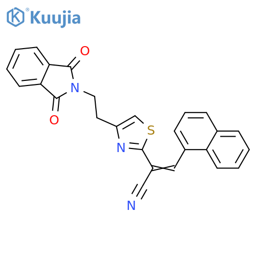 (E)-2-(4-[2-(1,3-DIOXO-1,3-DIHYDRO-2H-ISOINDOL-2-YL)ETHYL]-1,3-THIAZOL-2-YL)-3-(1-NAPHTHYL)-2-PROPENENITRILE structure