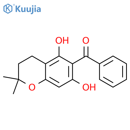 (5,7-Dihydroxy-2,2-dimethylchroman-6-yl)(phenyl)methanone structure