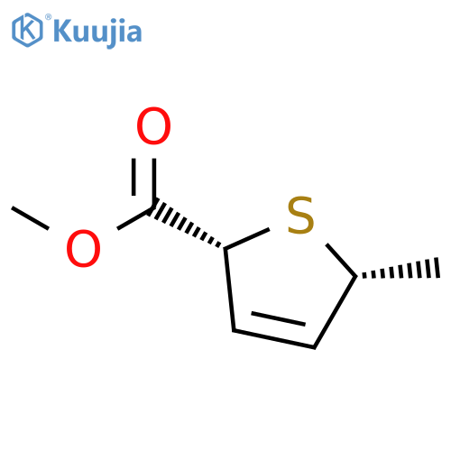 2-Thiophenecarboxylic acid, 2,5-dihydro-5-methyl-, methyl ester, cis- structure