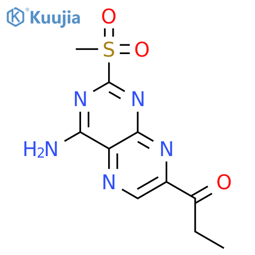 1-PROPANONE, 1-[4-AMINO-2-(METHYLSULFONYL)-7-PTERIDINYL]- structure