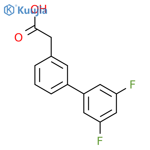 3',5'-Difluoro-Biphenyl-3-Acetic Acid structure