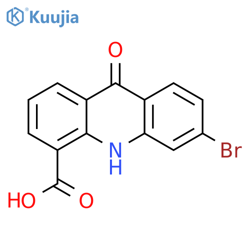 4-Acridinecarboxylic acid, 6-bromo-9,10-dihydro-9-oxo- structure