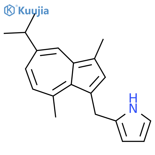1H-Pyrrole, 2-[[3,8-dimethyl-5-(1-methylethyl)-1-azulenyl]methyl]- structure