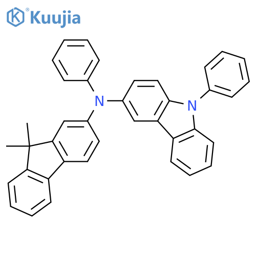 9H-CARBAZOL-3-AMINE, N-(9,9-DIMETHYL-9H-FLUOREN-2-YL)-N,9-DIPHENYL- structure