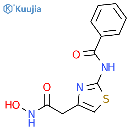 N-{4-(hydroxycarbamoyl)methyl-1,3-thiazol-2-yl}benzamide structure