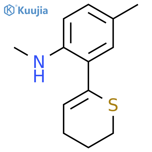 Benzenamine, 2-(3,4-dihydro-2H-thiopyran-6-yl)-N,4-dimethyl- structure