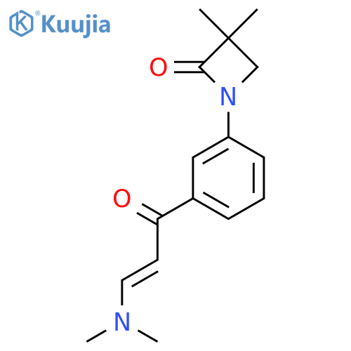 1-{3-[(E)-3-(Dimethylamino)-2-propenoyl]phenyl}-3,3-dimethyl-2-azetanone structure
