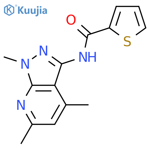 N-(1,4,6-TRIMETHYL-1H-PYRAZOLO[3,4-B]PYRIDIN-3-YL)-2-THIOPHENECARBOXAMIDE structure