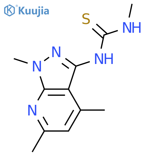 N-METHYL-N'-(1,4,6-TRIMETHYL-1H-PYRAZOLO[3,4-B]PYRIDIN-3-YL)THIOUREA structure