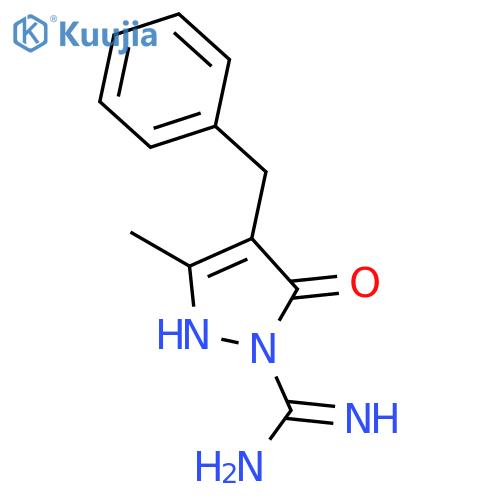 4-Benzyl-3-methyl-5-oxo-2,5-dihydro-1h-pyrazole-1-carboximidamide structure