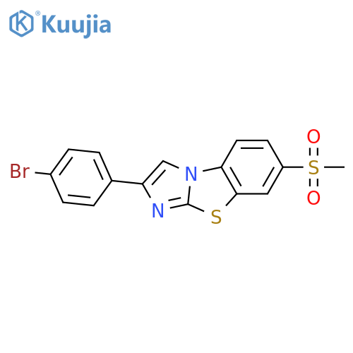 2-(4-BROMOPHENYL)-7-(METHYLSULFONYL)IMIDAZO[2,1-B][1,3]BENZOTHIAZOLE structure