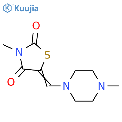 3-METHYL-5-[(E)-(4-METHYLPIPERAZINO)METHYLIDENE]-1,3-THIAZOLANE-2,4-DIONE structure