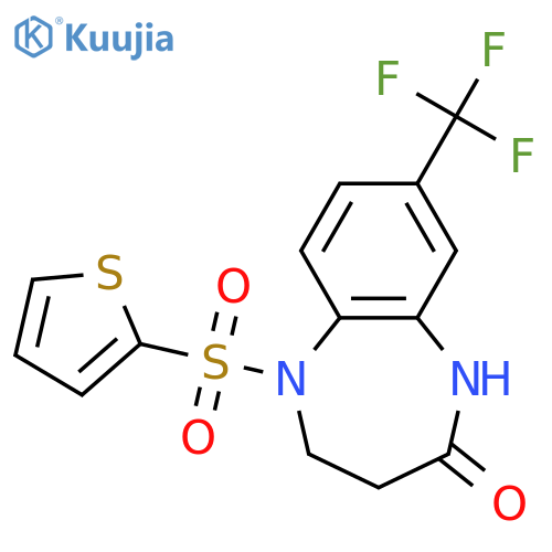 5-(2-THIENYLSULFONYL)-8-(TRIFLUOROMETHYL)-1,3,4,5-TETRAHYDRO-2H-1,5-BENZODIAZEPIN-2-ONE structure