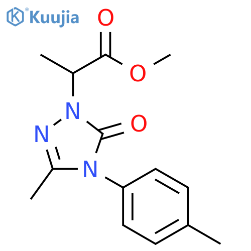 methyl 2-[3-methyl-4-(4-methylphenyl)-5-oxo-4,5-dihydro-1H-1,2,4-triazol-1-yl]propanoate structure