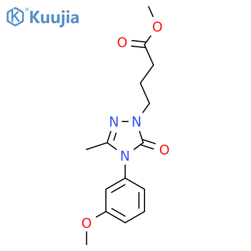 methyl 4-[4-(3-methoxyphenyl)-3-methyl-5-oxo-4,5-dihydro-1H-1,2,4-triazol-1-yl]butanoate structure