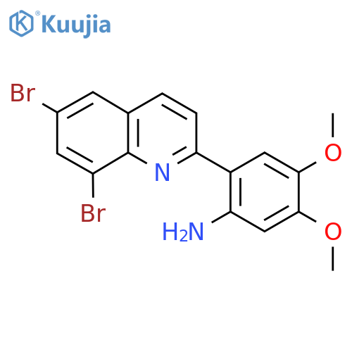 2-(6,8-Dibromoquinolin-2-yl)-4,5-dimethoxyaniline structure