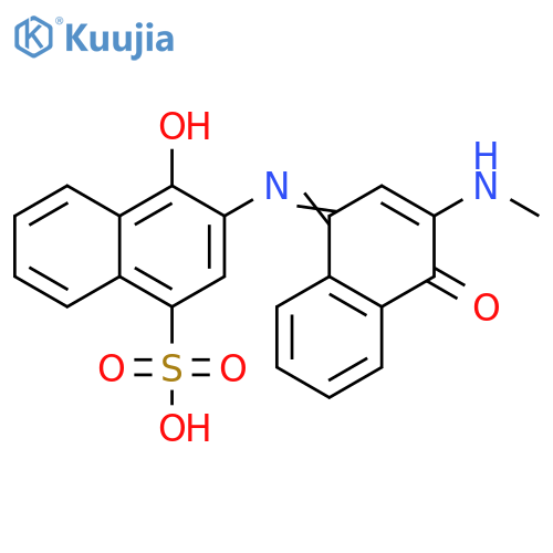 1-Naphthalenesulfonic acid,4-hydroxy-3-[[3-(methylamino)-4-oxo-1(4H)-naphthalenylidene]amino]- structure