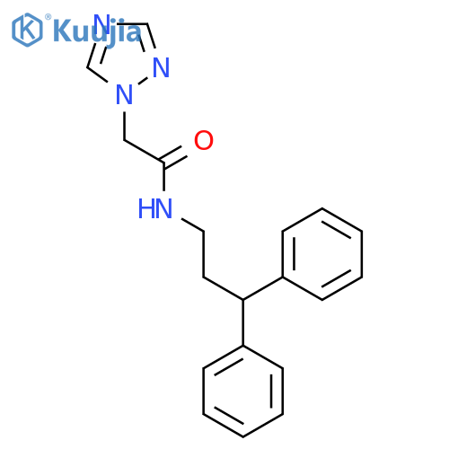 N-(3,3-Diphenylpropyl)-2-(1H-1,2,4-triazol-1-yl)acetamide structure