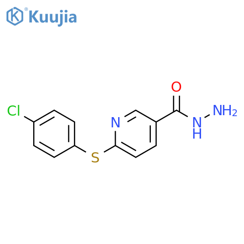 6-[(4-chlorophenyl)sulfanyl]pyridine-3-carbohydrazide structure
