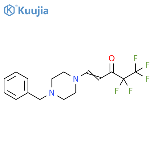 (E)-1-(4-Benzylpiperazino)-4,4,5,5,5-pentafluoro-1-penten-3-one structure