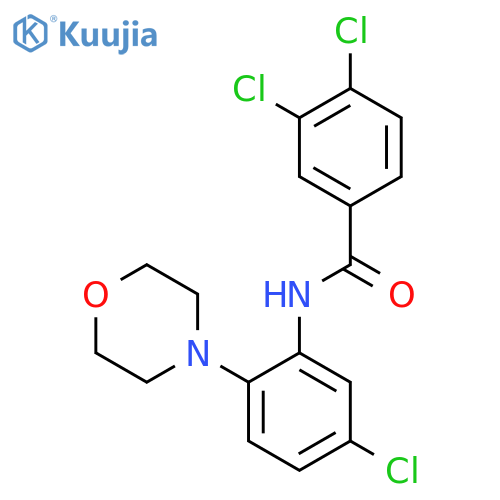 3,4-dichloro-N-(5-chloro-2-morpholinophenyl)benzenecarboxamide structure