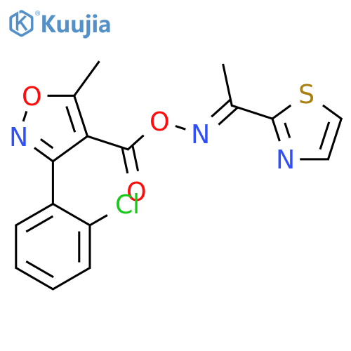 3-(2-CHLOROPHENYL)-5-METHYL-4-[(([(E)-1-(1,3-THIAZOL-2-YL)ETHYLIDENE]AMINO)OXY)CARBONYL]ISOXAZOLE structure
