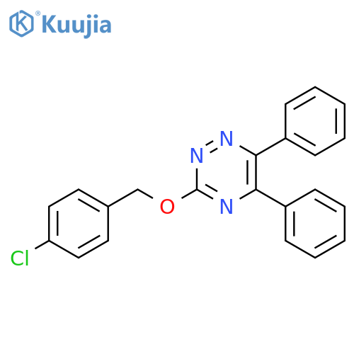3-[(4-Chlorophenyl)methoxy]-5,6-diphenyl-1,2,4-triazine structure