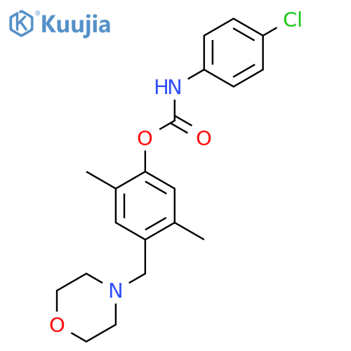 2,5-Dimethyl-4-(morpholinomethyl)phenyl N-(4-chlorophenyl)carbamate structure