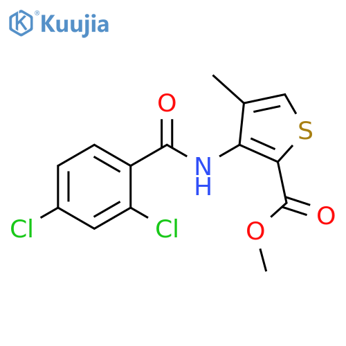 methyl 3-(2,4-dichlorobenzamido)-4-methylthiophene-2-carboxylate structure
