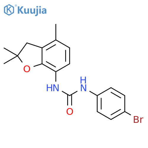 1-(4-bromophenyl)-3-(2,2,4-trimethyl-2,3-dihydro-1-benzofuran-7-yl)urea structure