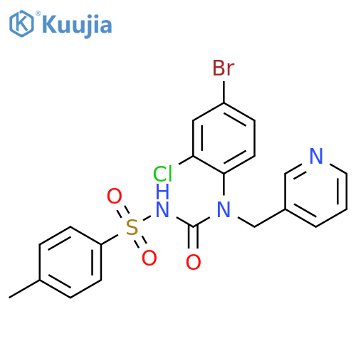 1-(4-bromo-2-chlorophenyl)-3-(4-methylbenzenesulfonyl)-1-[(pyridin-3-yl)methyl]urea structure