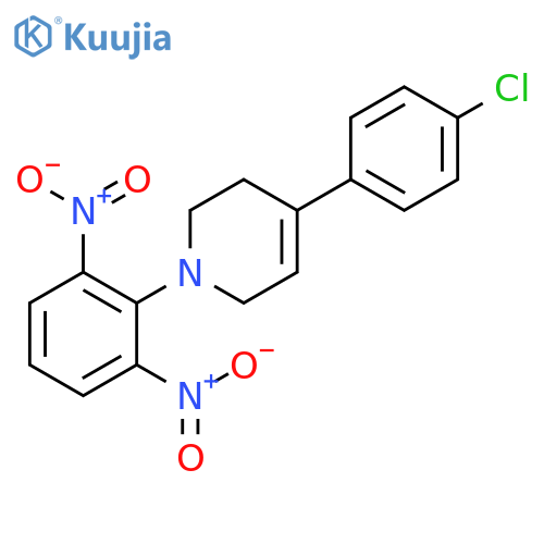 4-(4-chlorophenyl)-1-(2,6-dinitrophenyl)-1,2,3,6-tetrahydropyridine structure