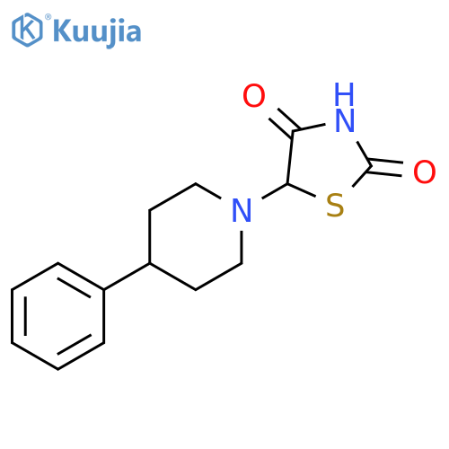 5-(4-phenylpiperidin-1-yl)-1,3-thiazolidine-2,4-dione structure