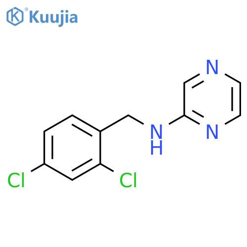 N-[(2,4-dichlorophenyl)methyl]pyrazin-2-amine structure