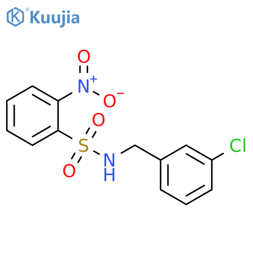 N-(3-Chlorobenzyl)-2-nitrobenzenesulfonamide structure