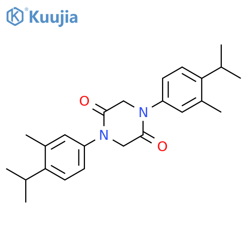 1,4-bis[3-methyl-4-(propan-2-yl)phenyl]piperazine-2,5-dione structure