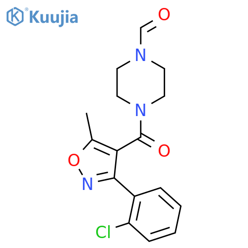 4-[3-(2-Chlorophenyl)-5-methyl-1,2-oxazole-4-carbonyl]piperazine-1-carbaldehyde structure