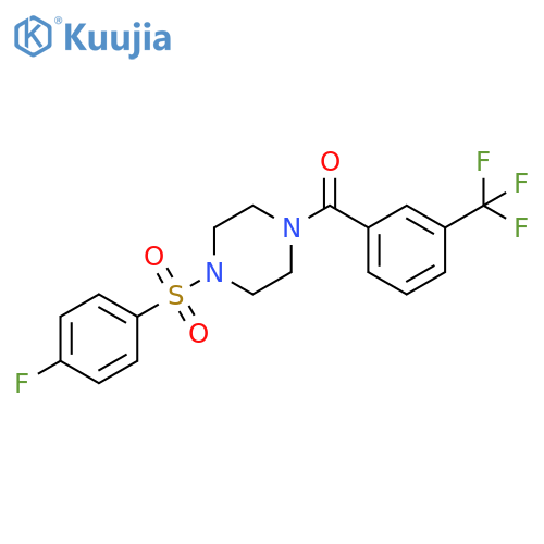 1-(4-fluorobenzenesulfonyl)-4-[3-(trifluoromethyl)benzoyl]piperazine structure