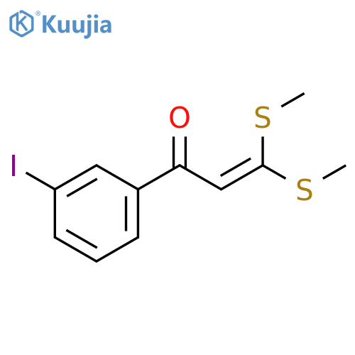 1-(3-Iodophenyl)-3,3-bis(methylsulfanyl)-2-propen-1-one structure
