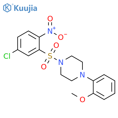 1-(5-chloro-2-nitrobenzenesulfonyl)-4-(2-methoxyphenyl)piperazine structure