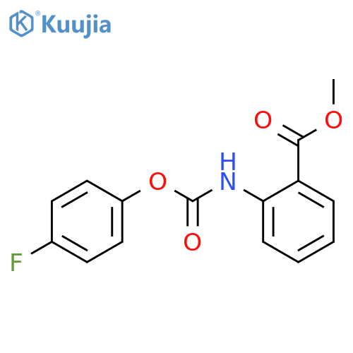 Methyl 2-{[(4-fluorophenoxy)carbonyl]amino}benzoate structure